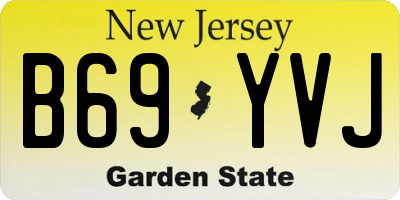 NJ license plate B69YVJ