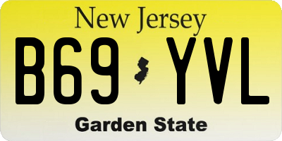 NJ license plate B69YVL