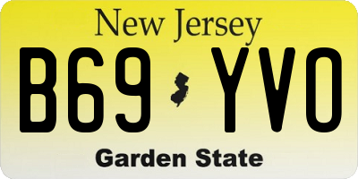 NJ license plate B69YVO