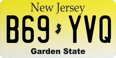 NJ license plate B69YVQ