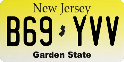 NJ license plate B69YVV