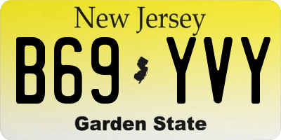 NJ license plate B69YVY