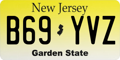 NJ license plate B69YVZ