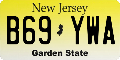 NJ license plate B69YWA