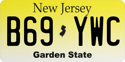NJ license plate B69YWC