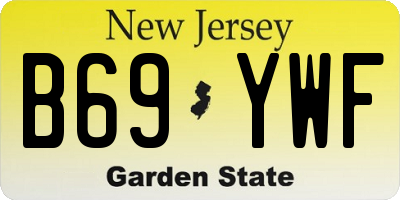 NJ license plate B69YWF