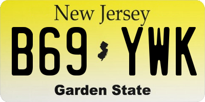NJ license plate B69YWK