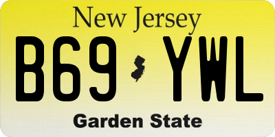 NJ license plate B69YWL
