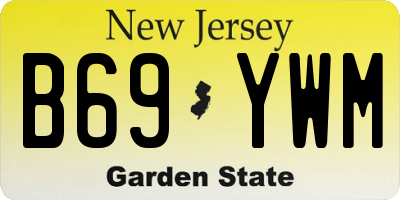 NJ license plate B69YWM