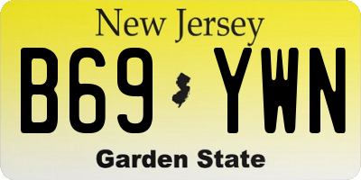 NJ license plate B69YWN