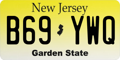 NJ license plate B69YWQ