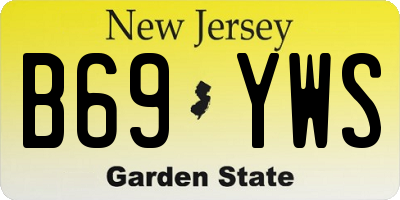 NJ license plate B69YWS