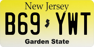 NJ license plate B69YWT