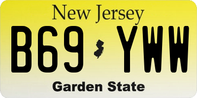 NJ license plate B69YWW