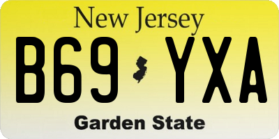 NJ license plate B69YXA