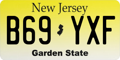 NJ license plate B69YXF