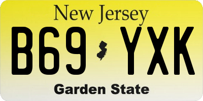 NJ license plate B69YXK