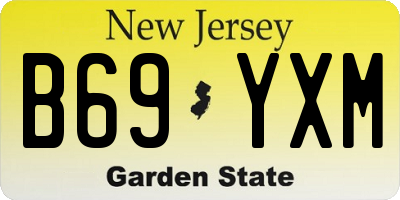 NJ license plate B69YXM