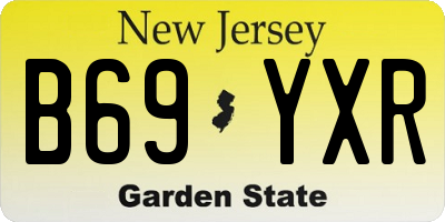 NJ license plate B69YXR
