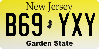 NJ license plate B69YXY