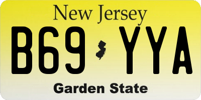 NJ license plate B69YYA