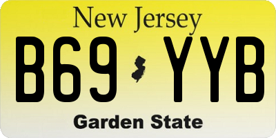 NJ license plate B69YYB