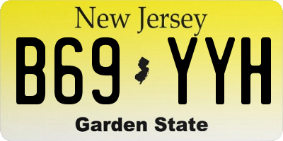 NJ license plate B69YYH