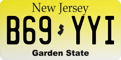 NJ license plate B69YYI