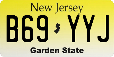 NJ license plate B69YYJ
