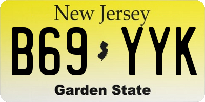 NJ license plate B69YYK