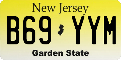 NJ license plate B69YYM