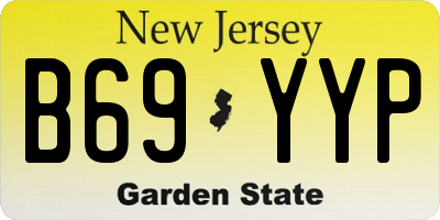 NJ license plate B69YYP