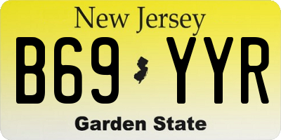 NJ license plate B69YYR