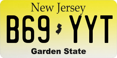 NJ license plate B69YYT