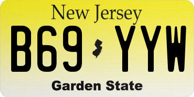 NJ license plate B69YYW