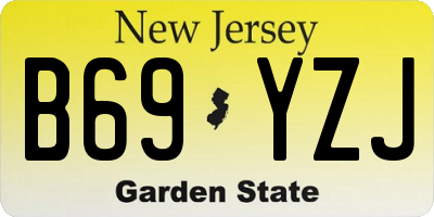 NJ license plate B69YZJ
