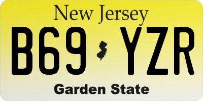 NJ license plate B69YZR