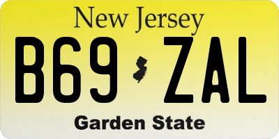 NJ license plate B69ZAL