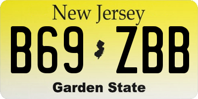 NJ license plate B69ZBB