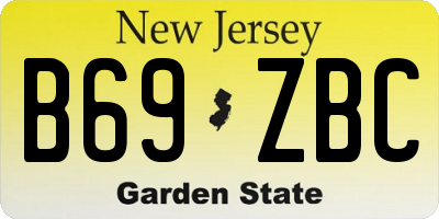 NJ license plate B69ZBC