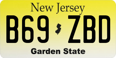 NJ license plate B69ZBD