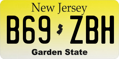 NJ license plate B69ZBH