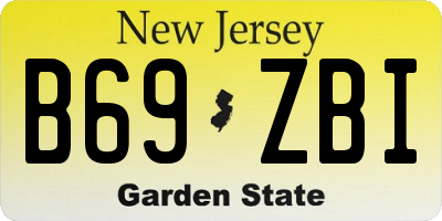 NJ license plate B69ZBI