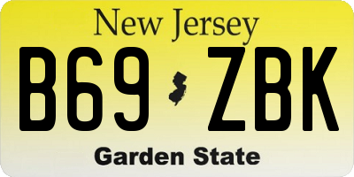 NJ license plate B69ZBK