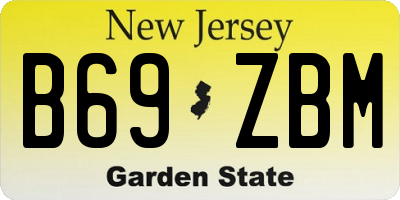 NJ license plate B69ZBM
