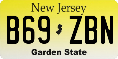 NJ license plate B69ZBN
