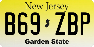 NJ license plate B69ZBP