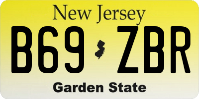 NJ license plate B69ZBR