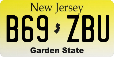 NJ license plate B69ZBU