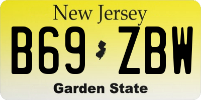 NJ license plate B69ZBW